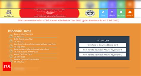 UP B.Ed Entrance Result 2022 declared .